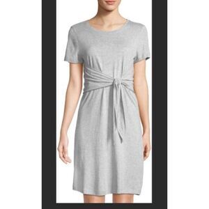 Sanctuary Juno Self Tie Cotton Lightweight Casual T Shirt Dress